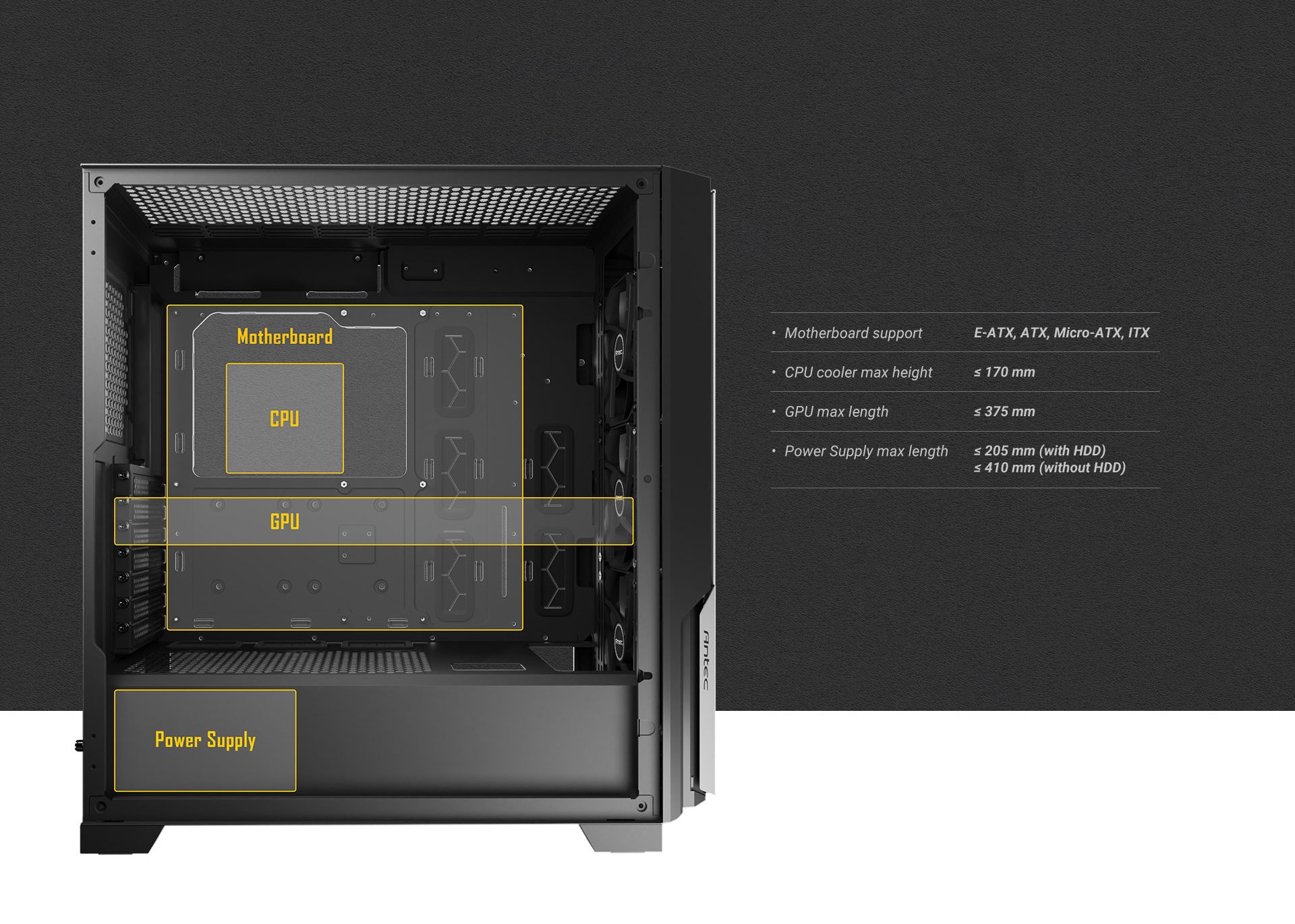 P20C Mid-Tower E-ATX Gaming Case